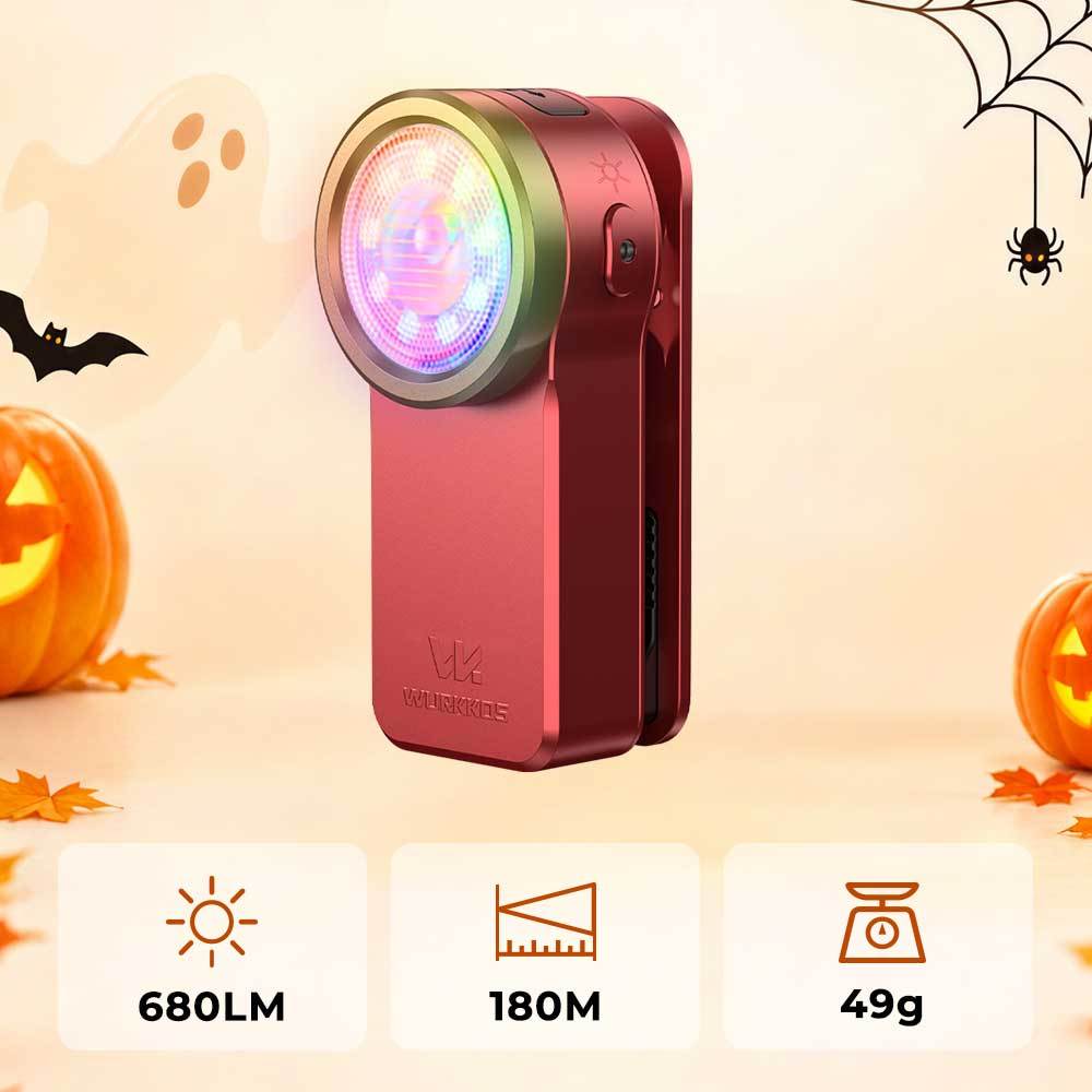 Wurkkos HD03 iF Design Award Clip Light – 680LM USB‑C Rechargeable EDC Flashlight with Spotlight, Floodlight (95 CRI), RGB, Magnet & Constant Current Driver