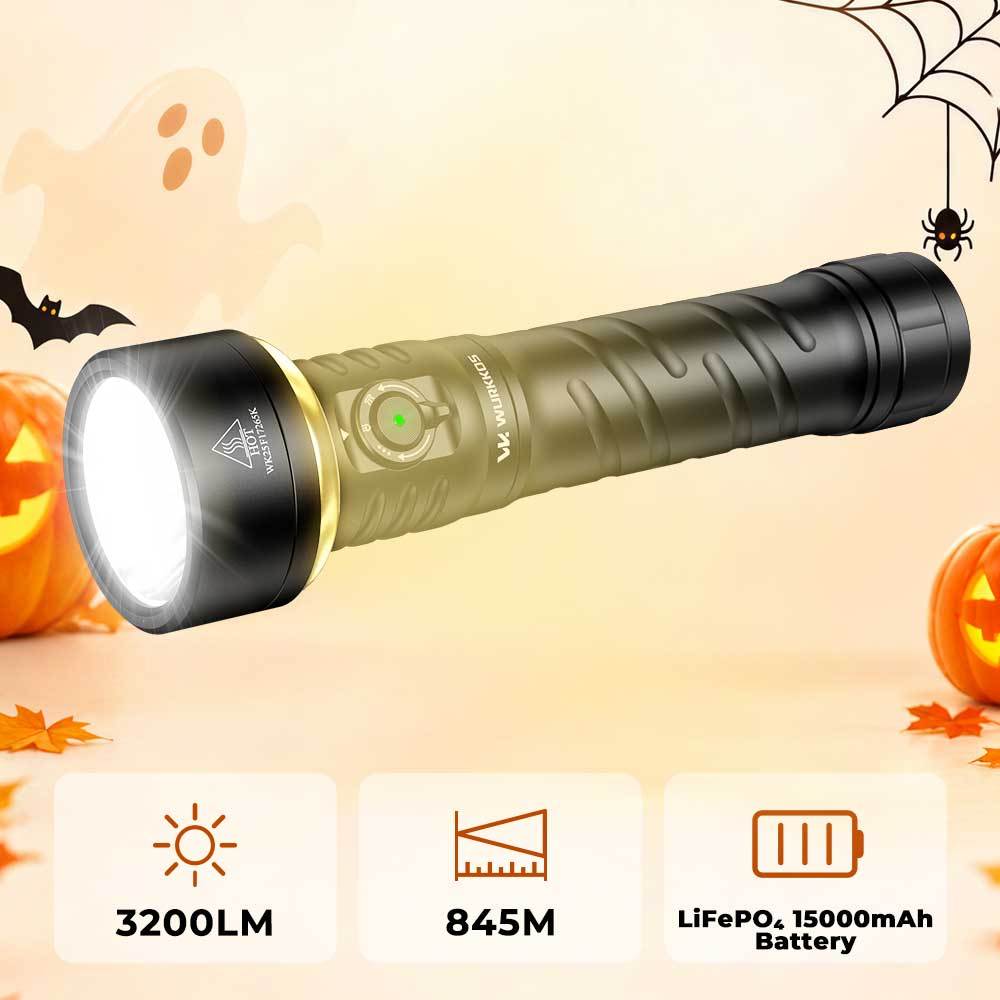 Wurkkos TS27 | 3200LM Multi-Mode Flashlight with Lantern & RGB, 845m Throw, 3000–6000K CCT, 300-Hour Runtime, Power Bank