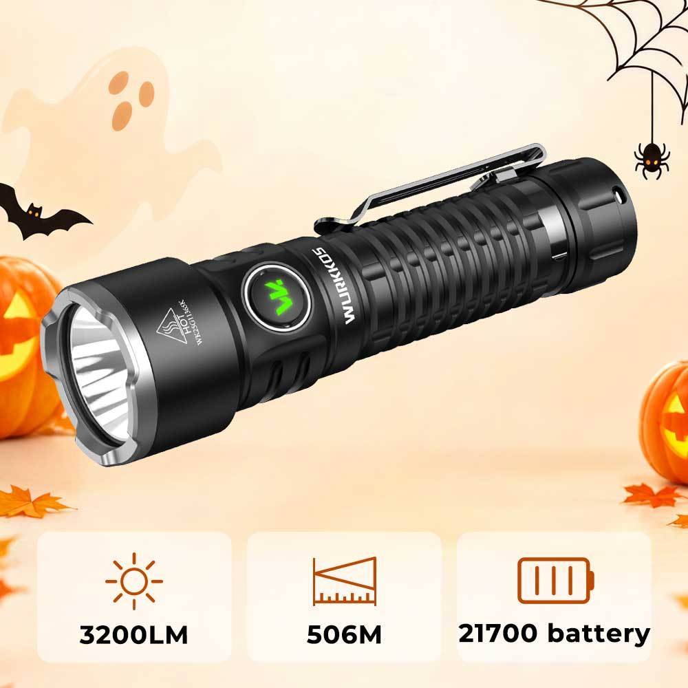 Wurkkos TS28 Compact Long-Range EDC Flashlight, High-CRI Option, Stainless Steel Bezel, Magnetic Tailcap, IPX8, 21700 Battery Included