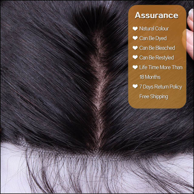 Hot selling 8A virign human hair silk Lace frontal Bleached Knots 13x4 lace ,4x4 silk base loose wave lace frontal with baby hair