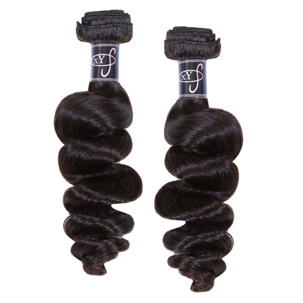 Loose Curly Natural Black 100% Human Hair  Bundles