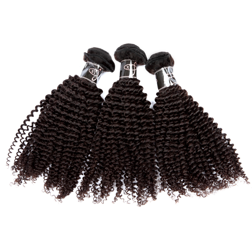 主图XYS Human Hair Kinky Curly Nature Color Bundles