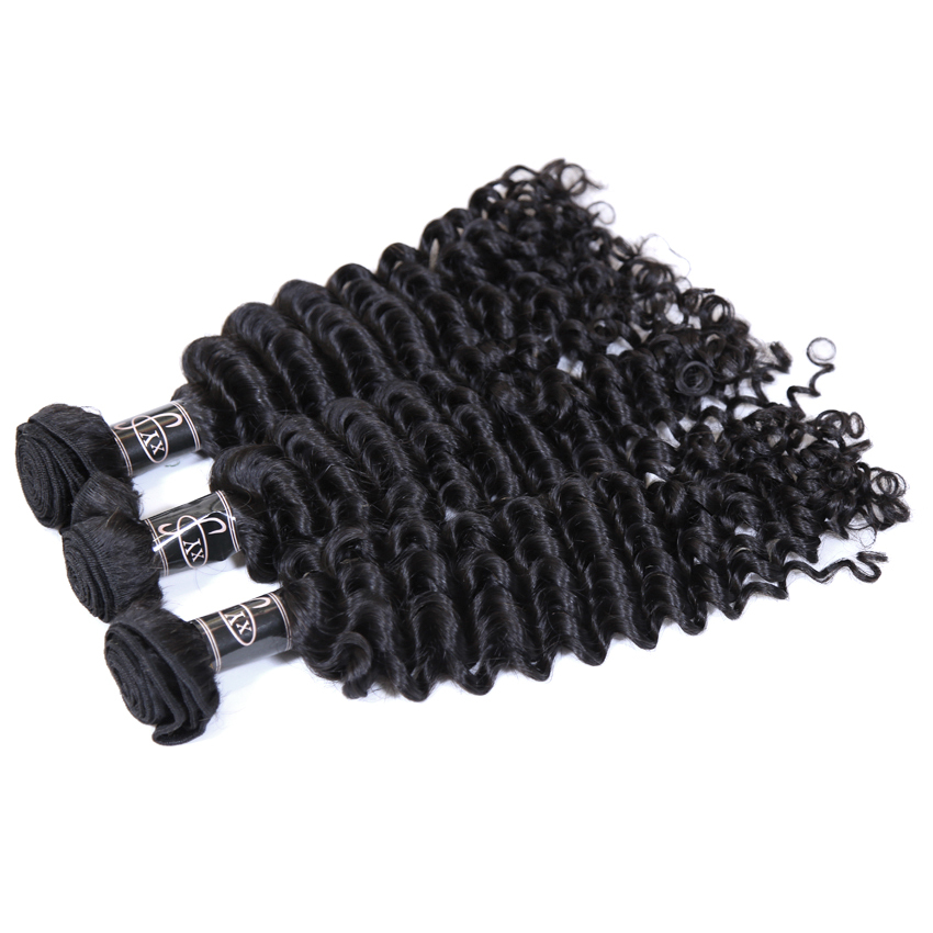 Deep Wave Natural Black 100% Human Hair Bundles