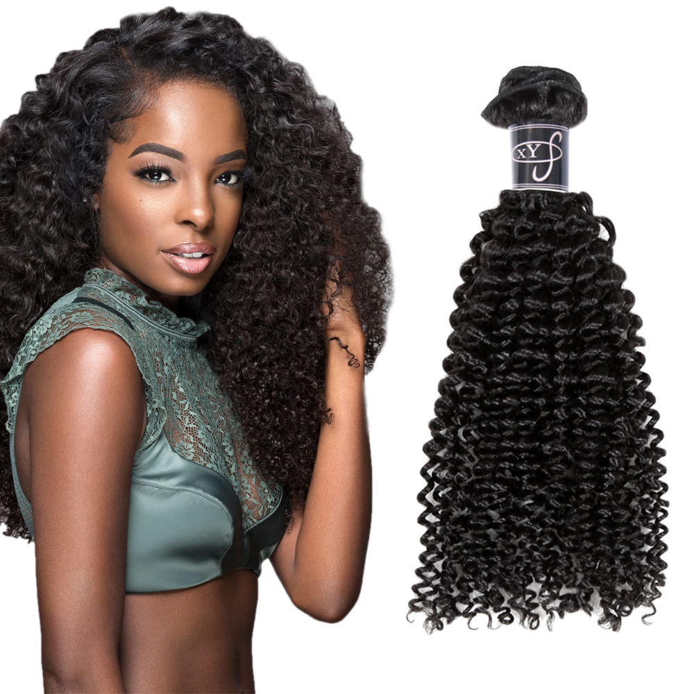 主图XYS Human Hair Kinky Curly Nature Color Bundles