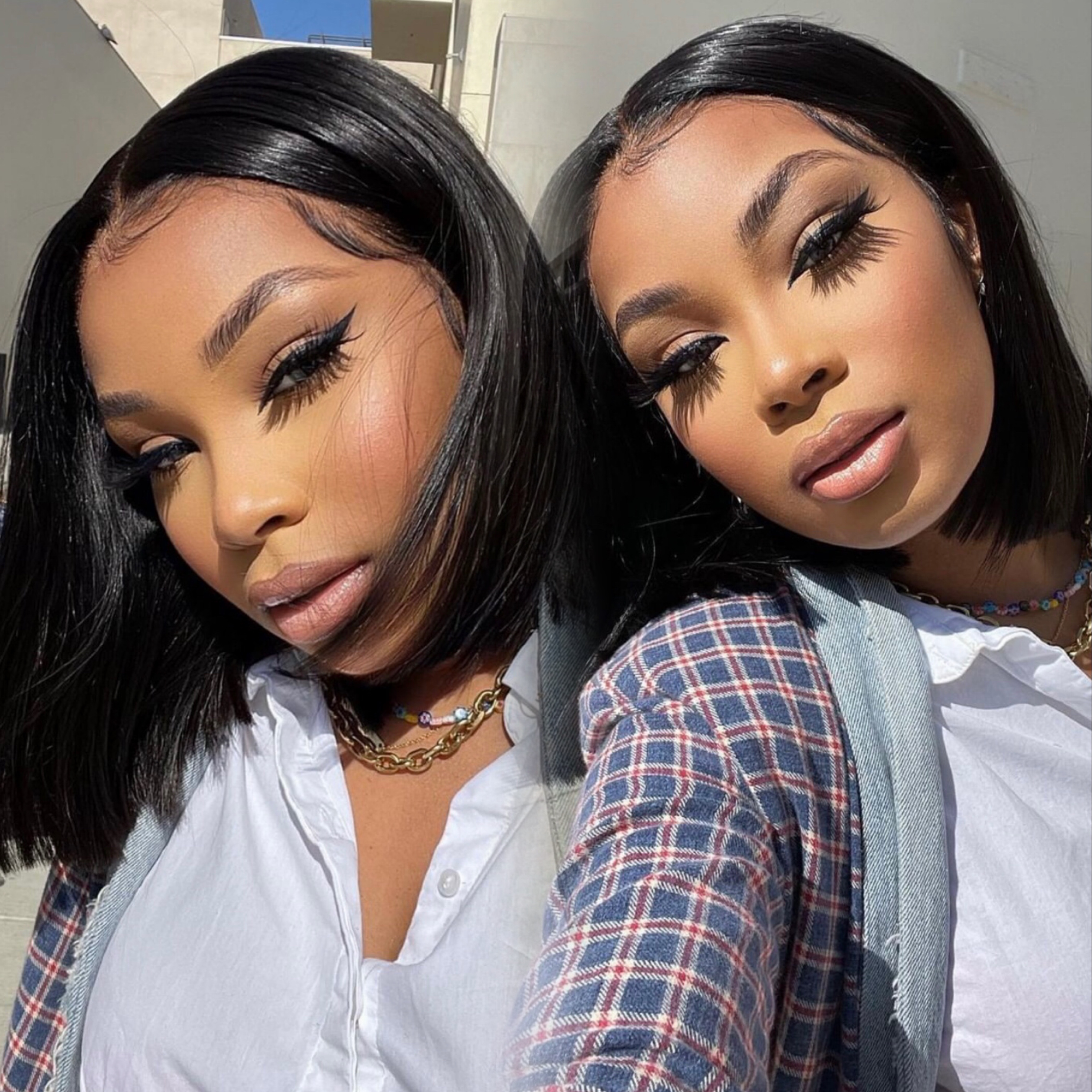 Nature  Bob Lace Frontal Wigs Straight Hair 180% Density
