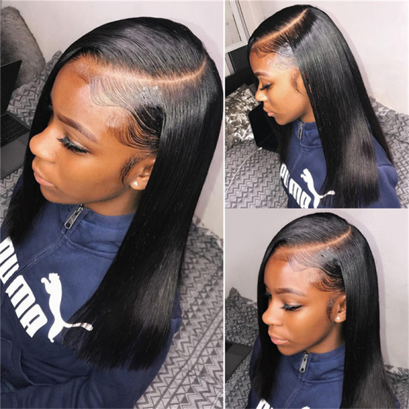 XYS Hair Human Straight Full Lace Wigs With Pre-Plucked Hairline