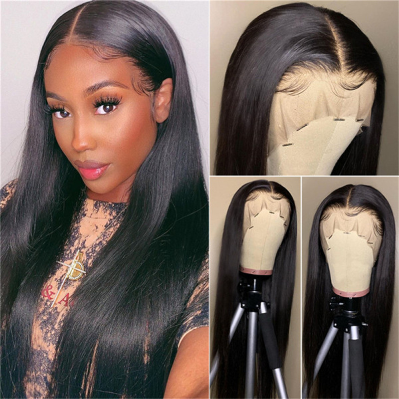XYS Hair Human Straight Full Lace Wigs With Pre-Plucked Hairline