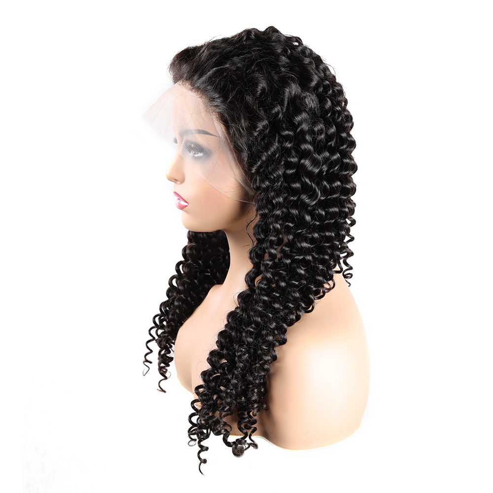 XYS Hair Human  Full Lace Wigs Deep Wave With Pre-Plucked Hairline