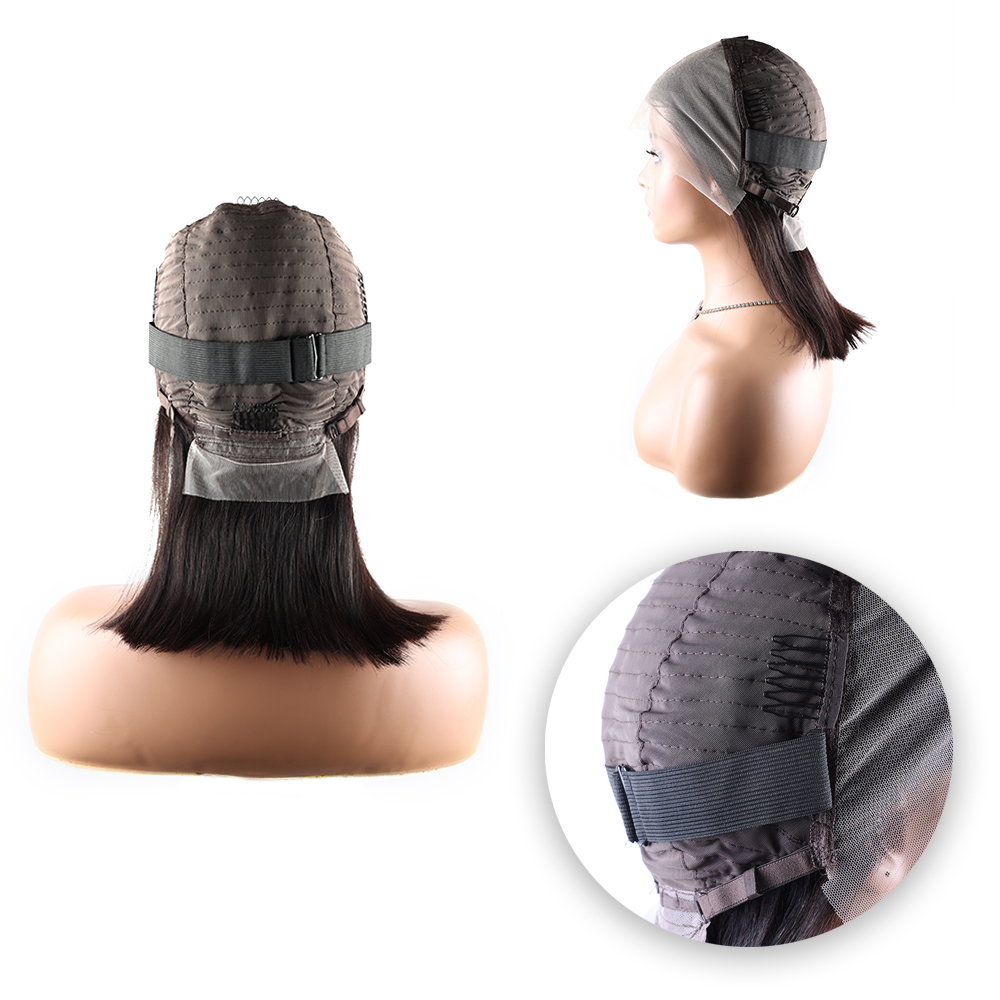 XYS Hair Bob Wigs Transparent Lace Frontal Colored 1B/99J/ 4/27