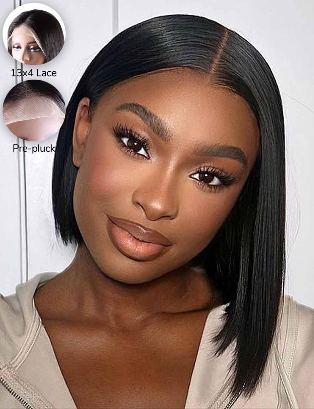 XYS Hair  Transparent Lace Frontal Colored Bob  Wigs 1B/99J/ 4/27