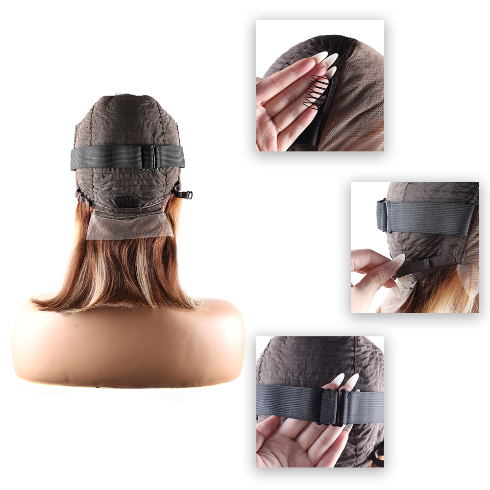 XYS Hair  Transparent Lace Frontal Colored Bob  Wigs Highlight Bob Wig