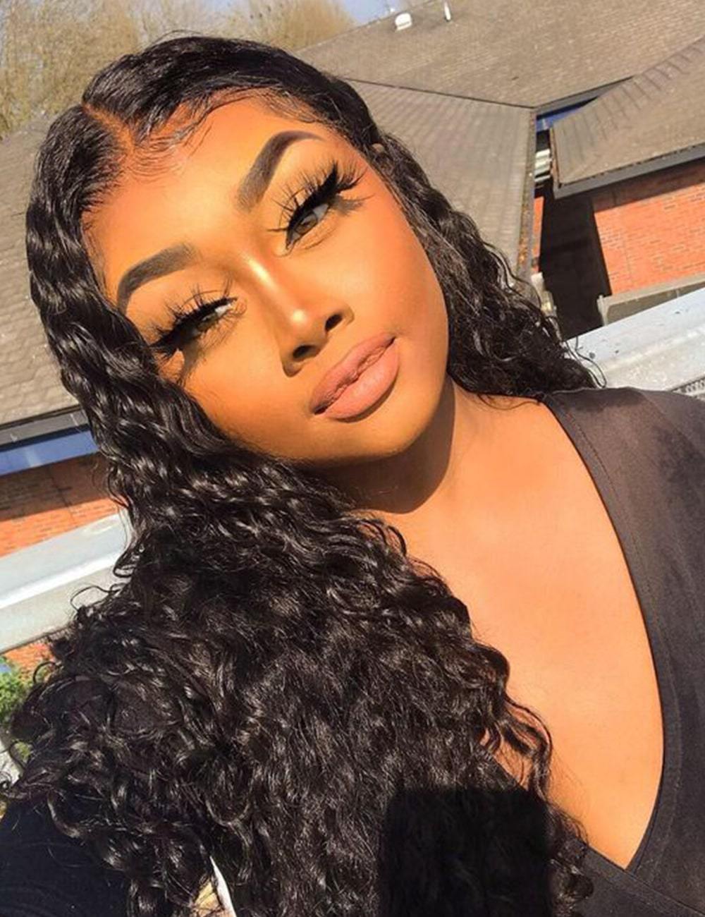 Italian Curly HD Lace Frontal Wigs With Baby Hair For Women