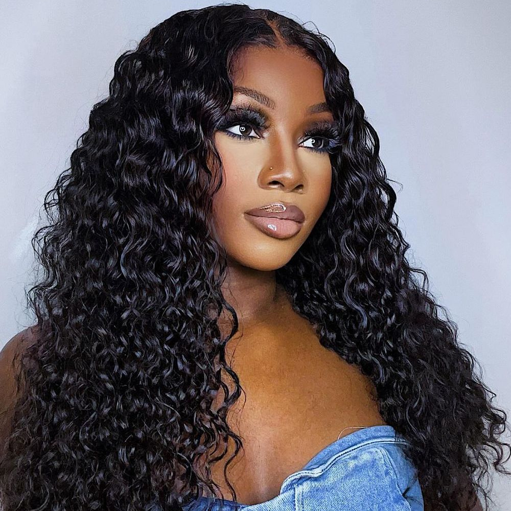 XYS Hair Deep Wave Hair 13x4 HD Lace Frontal with Natural Hairline