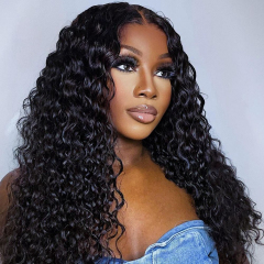 XYS Hair Deep Wave Hair 13x4 HD Lace Frontal with Natural Hairline