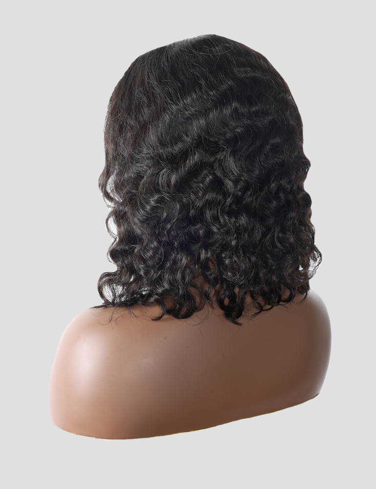 XYS Hair Closure Bob Wig Pre-Bleached  HD Lace Wig Italian Curly Invisible Knots Wig