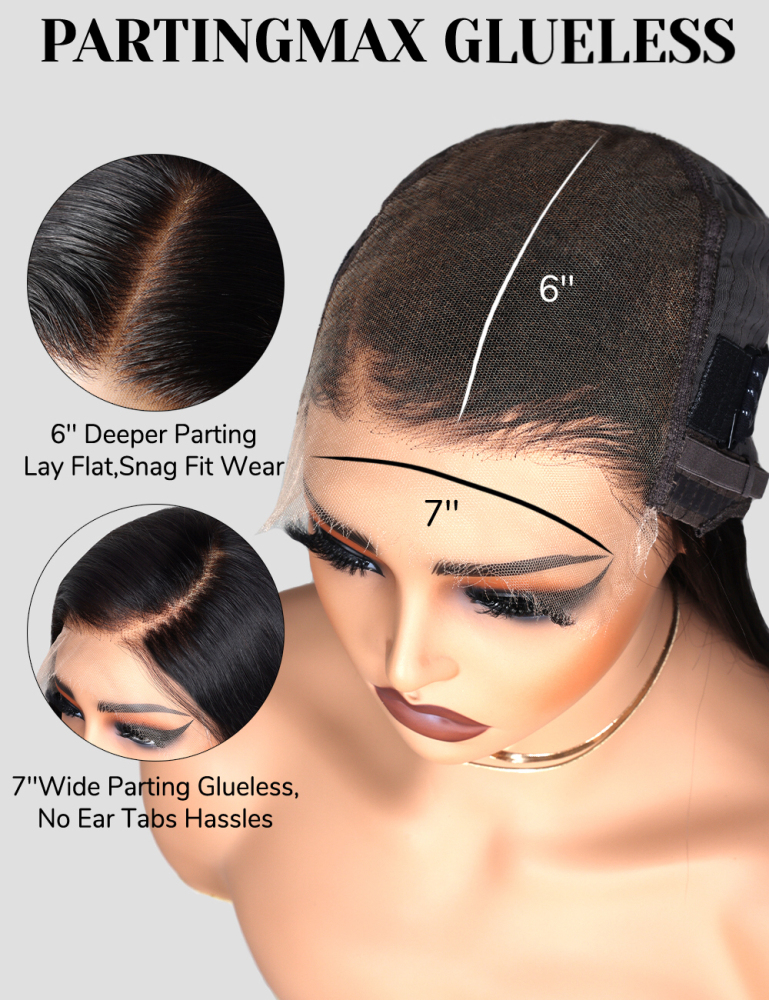 XYS Hair 7x6 Brown Ombre Loose Body Wave Wig Glueless Lace Wigs Ready To Go Wigs