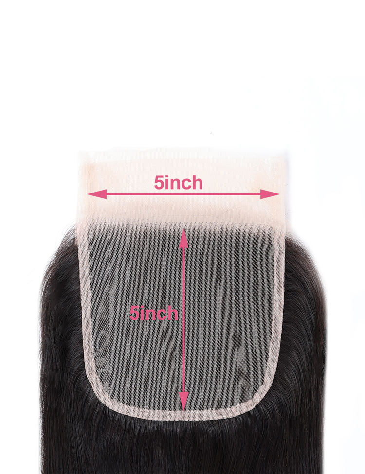 XYS Hair 5x5/13x4 Transparent Lace Closure/ Frontal with 3 Bundles Human Hair (Straight/ Body Wave)