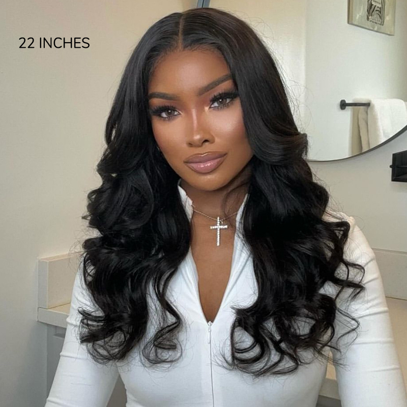 XYS Hair Body Wave U Part Wig Natural Color Human Wig 100% Human Hair