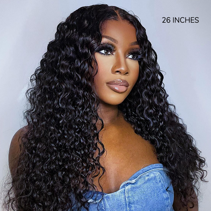 XYS Hair Water Wave U Part Hair Wig Human Hair Wig Beginner Friendly