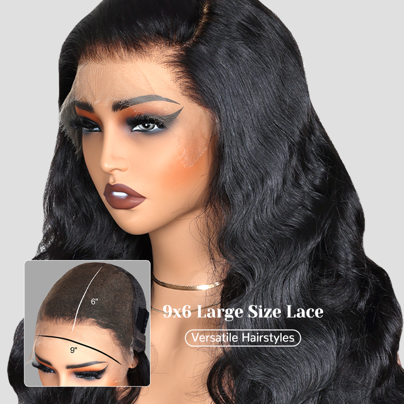 XYS Hair Body Wave 9x6 Invisible HD Lace Glueless Wear And Go Wigs Human Hair