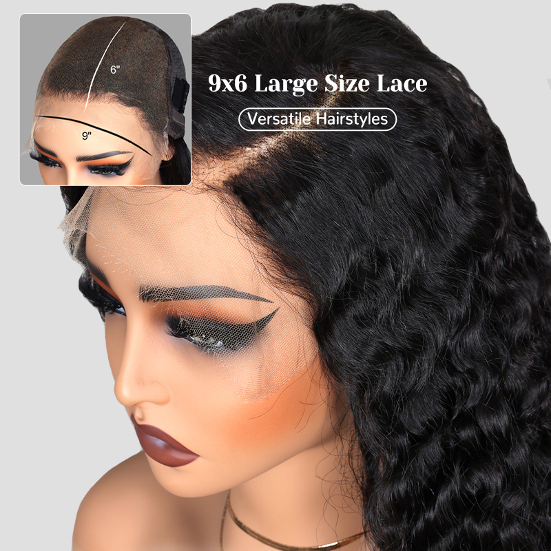 XYS Hair 9x6 HD Lace Burmese Curly Human Hair Glueless Wigs With Natural Hairline