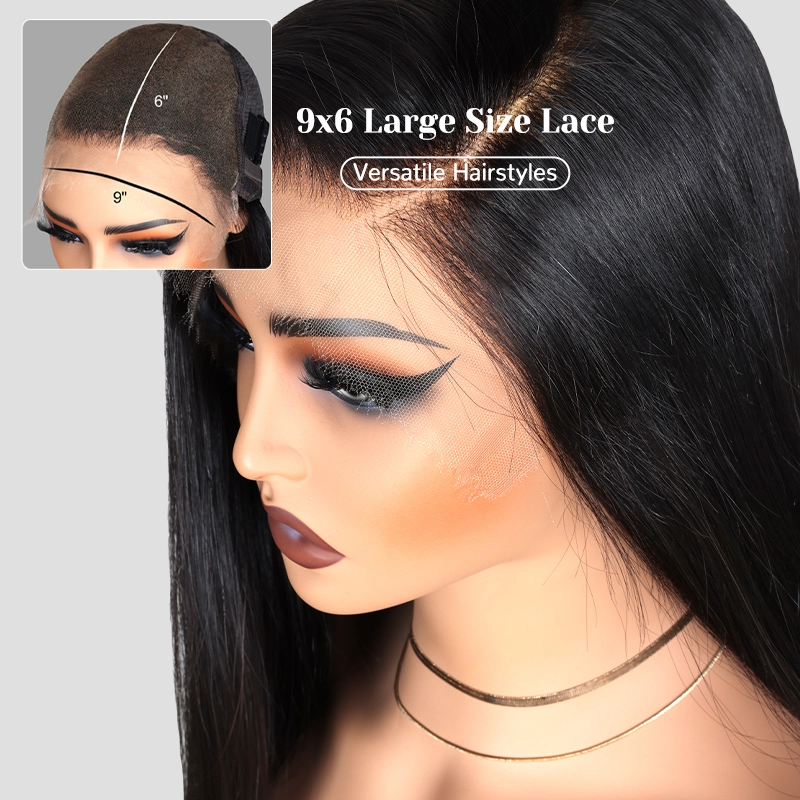XYS Hair 9x6 HD Lace Straight Glueless Ready to Wear Human Hair Wigs