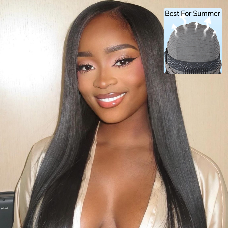 XYS Hair 7x6 HD Lace Straight Glueless Wigs With Pre-Bleached Invisible Knots