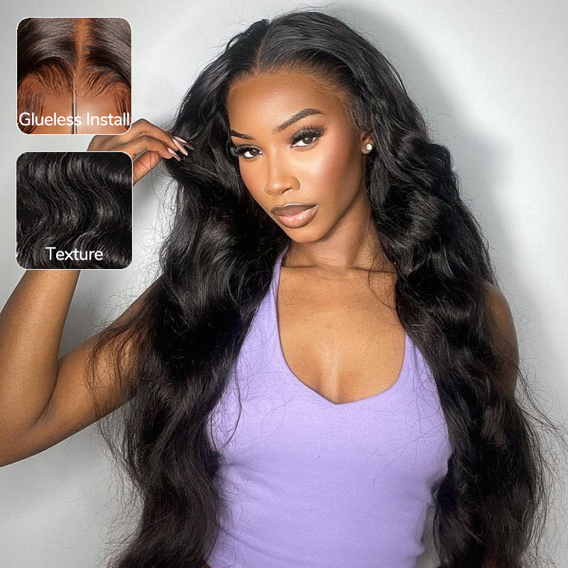 XYS Hair 7x6 HD Lace Front Wigs Body Wave Glueless Wig Ready To Wear Pre Bleached