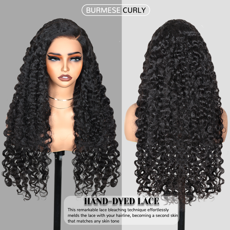 XYS Hair 9x6 HD Lace Burmese Curly Human Hair Glueless Wigs With Natural Hairline
