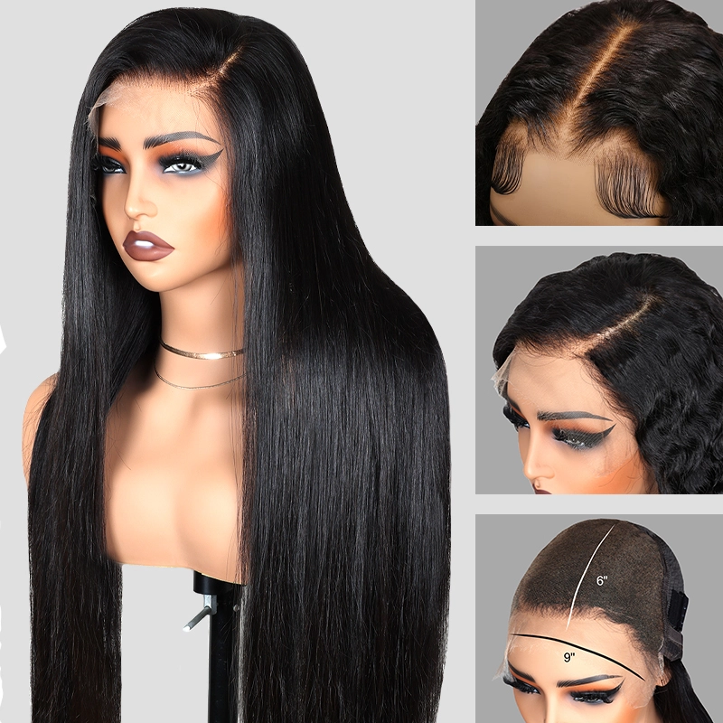 XYS Hair 9x6 HD Lace Straight Glueless Ready to Wear Human Hair Wigs
