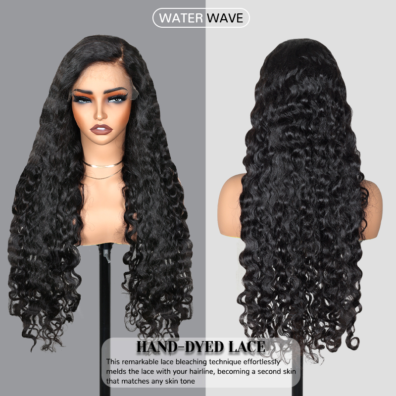 XYS Hair 7x6 Water Wave Bye-Bye Knots Wig Wear And Go Glueless Wigs With Natural Hair Line