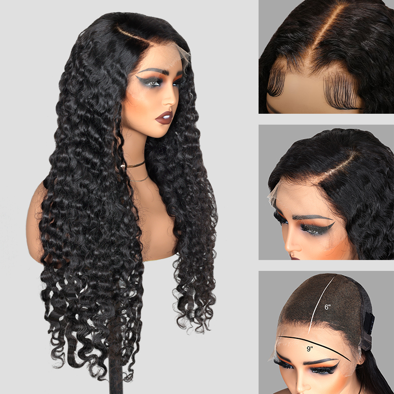 XYS Hair 9x6 HD Lace Burmese Curly Human Hair Glueless Wigs With Natural Hairline