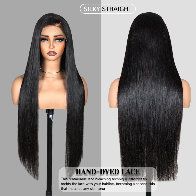 XYS Hair 7x6 HD Lace Straight Glueless Wigs With Pre-Bleached Invisible Knots