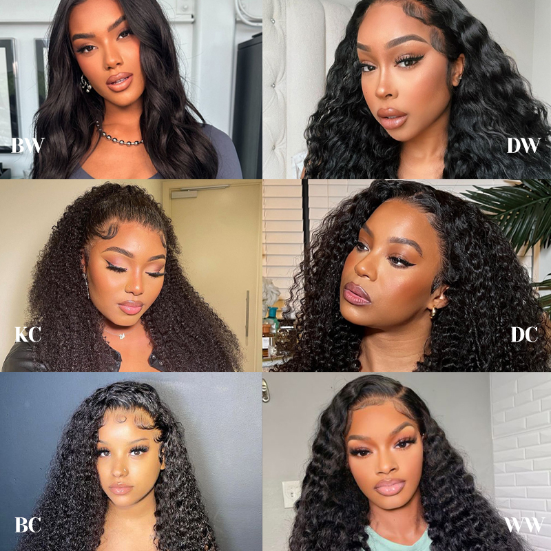 XYS Hair glueless 13x4 5x5 7x6 With Pre-plucked HD lace front human hair wigs 180% Density