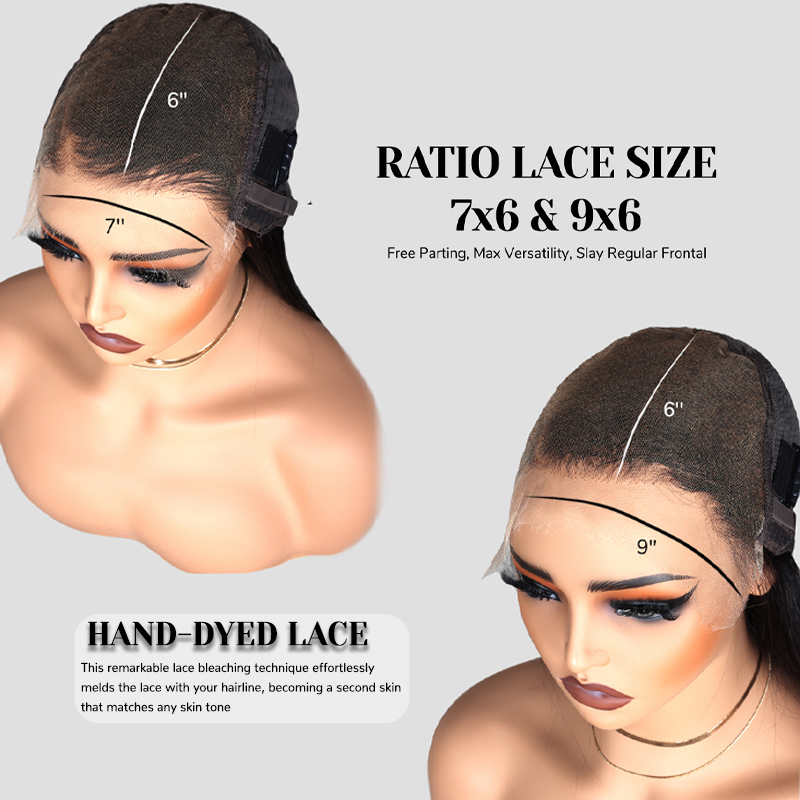 XYS Hair Pre Cut 7x6 9x6 HD Lace Glueless Wigs With Natural Hair Line