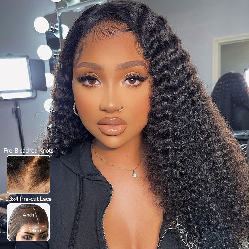 XYS Hair glueless 13x4 5x5 7x6 With Pre-plucked HD lace front human hair wigs 180% Density