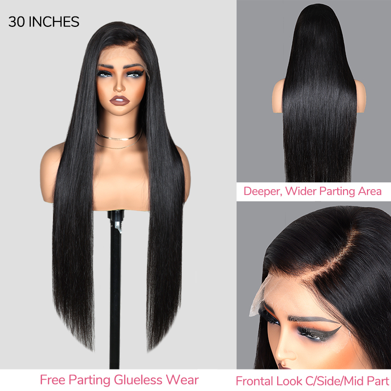 XYS Hair Pre Cut 7x6 9x6 HD Lace Glueless Wigs With Natural Hair Line