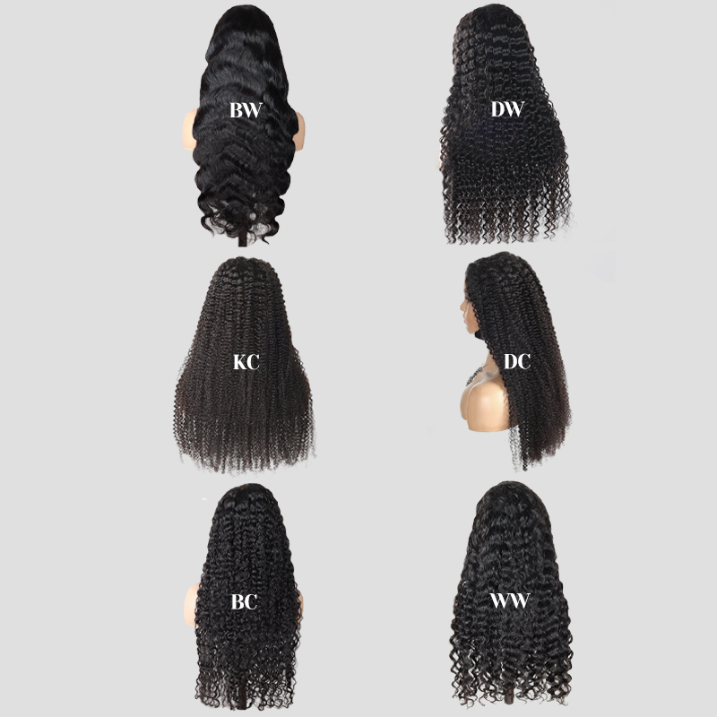 XYS Hair glueless 13x4 5x5 7x6 With Pre-plucked HD lace front human hair wigs 180% Density