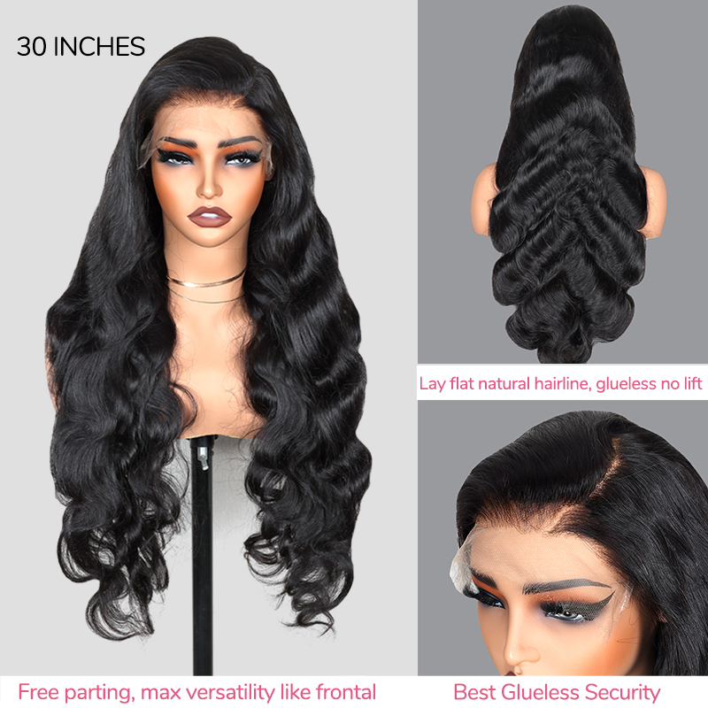 XYS Hair Pre Cut 7x6 9x6 HD Lace Glueless Wigs With Natural Hair Line