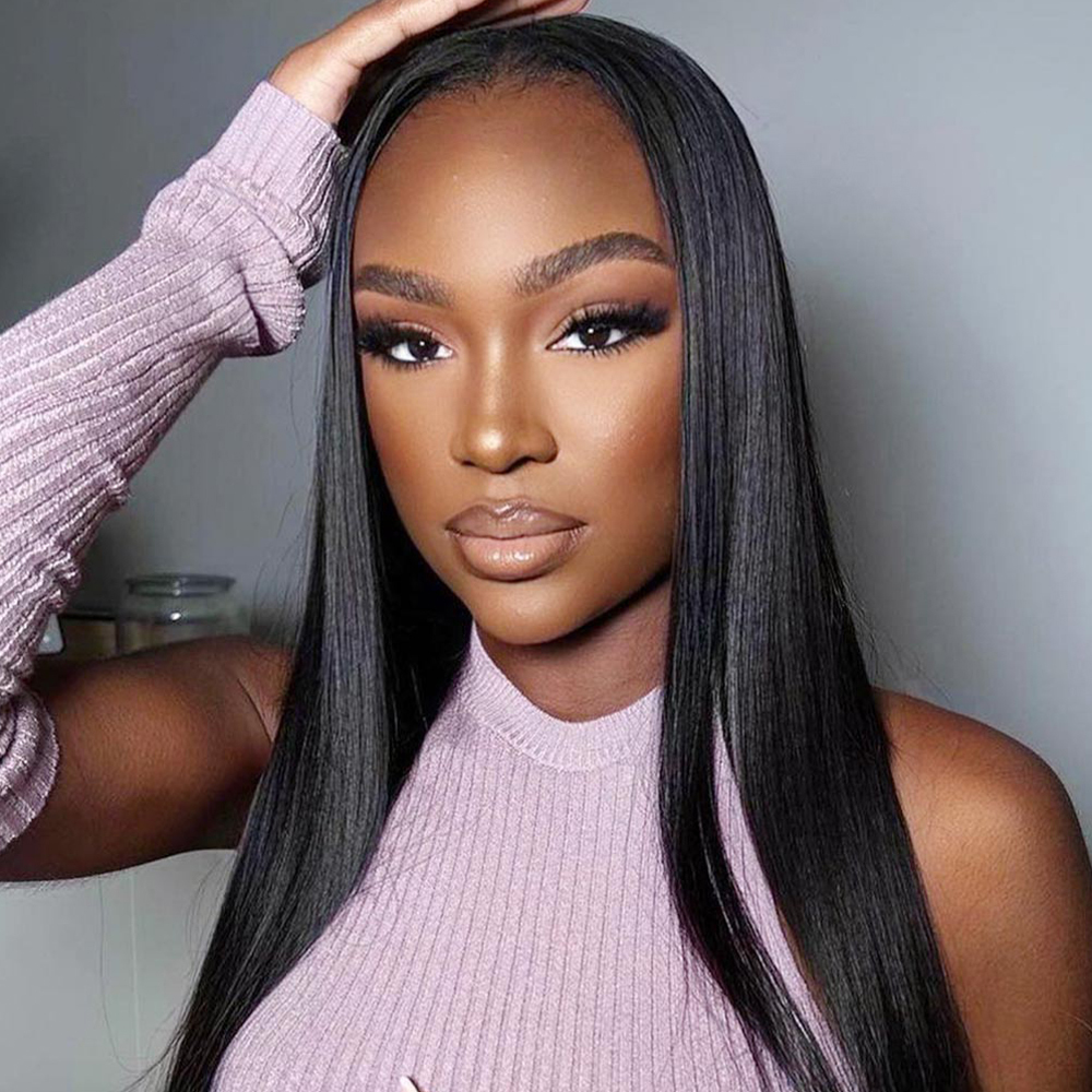 XYS Hair Straight Wigs 13x4 HD Lace Frontal Wigs With Pre Plucked