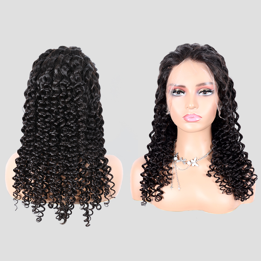 XYS Hair Deep Wave Wigs 13x4 HD Lace Frontal Indian Virgin Human Hair