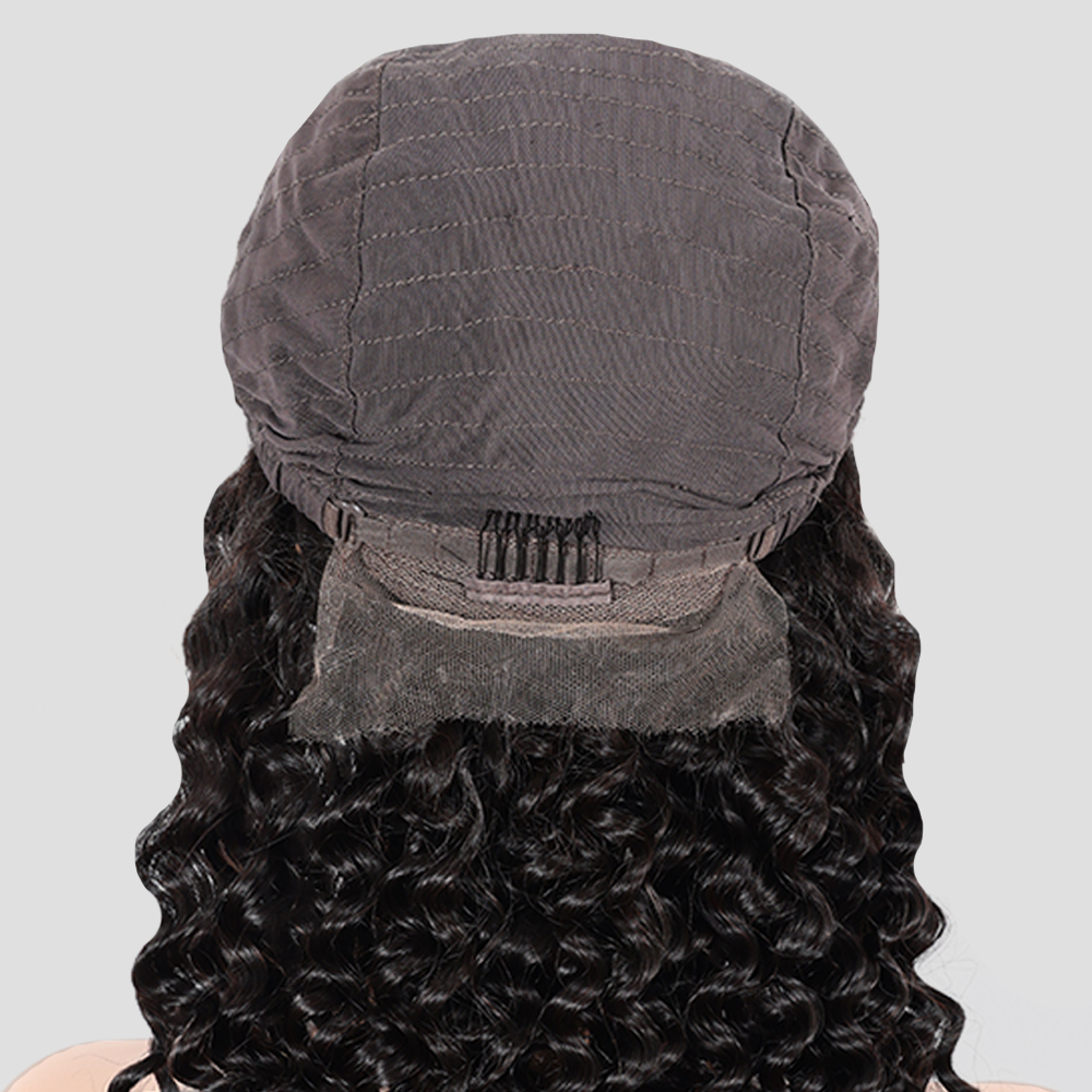 XYS Hair Deep Wave Wigs 13x4 HD Lace Frontal Indian Virgin Human Hair
