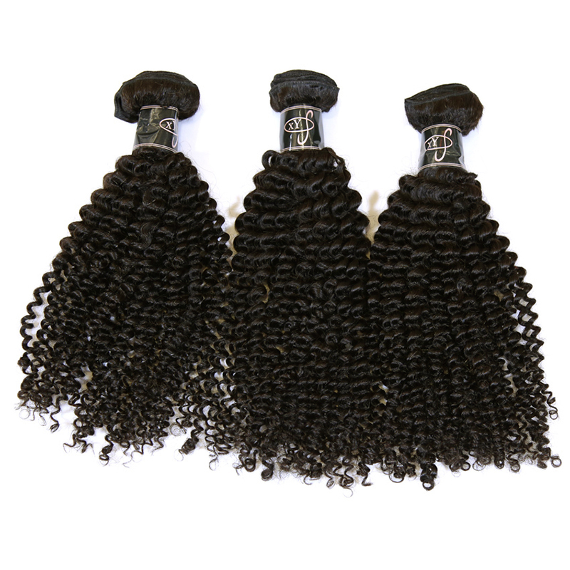 XYS Hair 3/4 Bundles Deals Kinky Curly Hair 100% Unprocessed  Virgin Human Hair