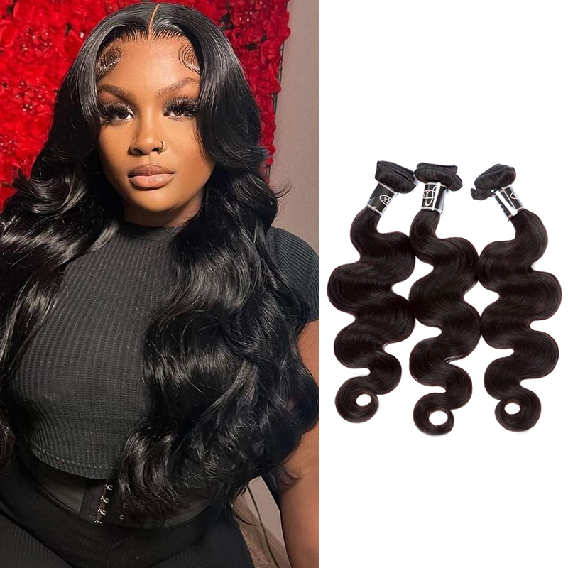 XYS Hair 3/4 Bundles Deal Body Wave 100% Human Hair Double Weft