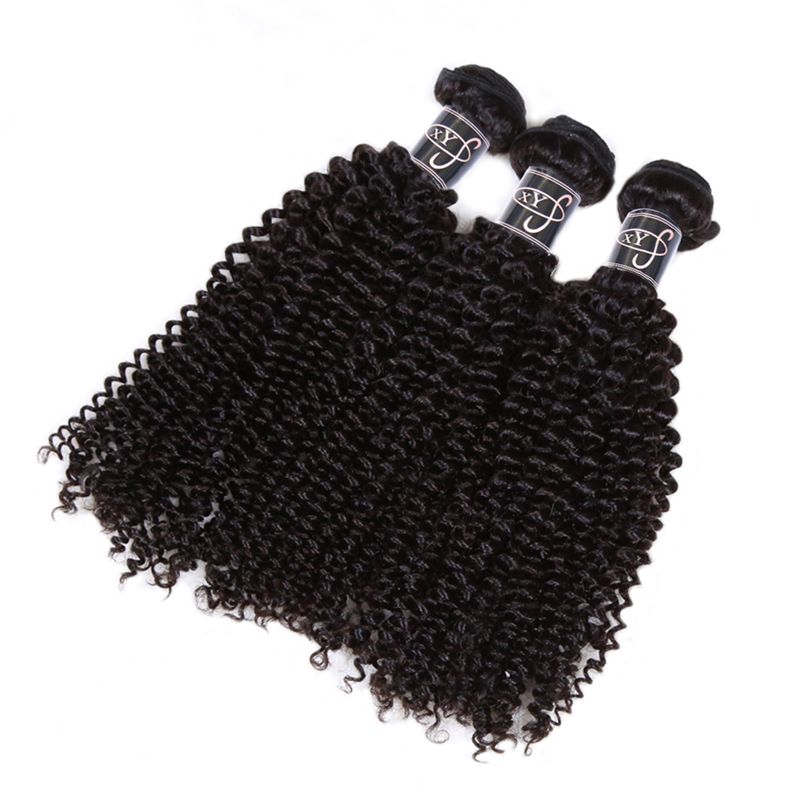 XYS Hair 3/4 Bundles Deals Kinky Curly Hair 100% Unprocessed  Virgin Human Hair