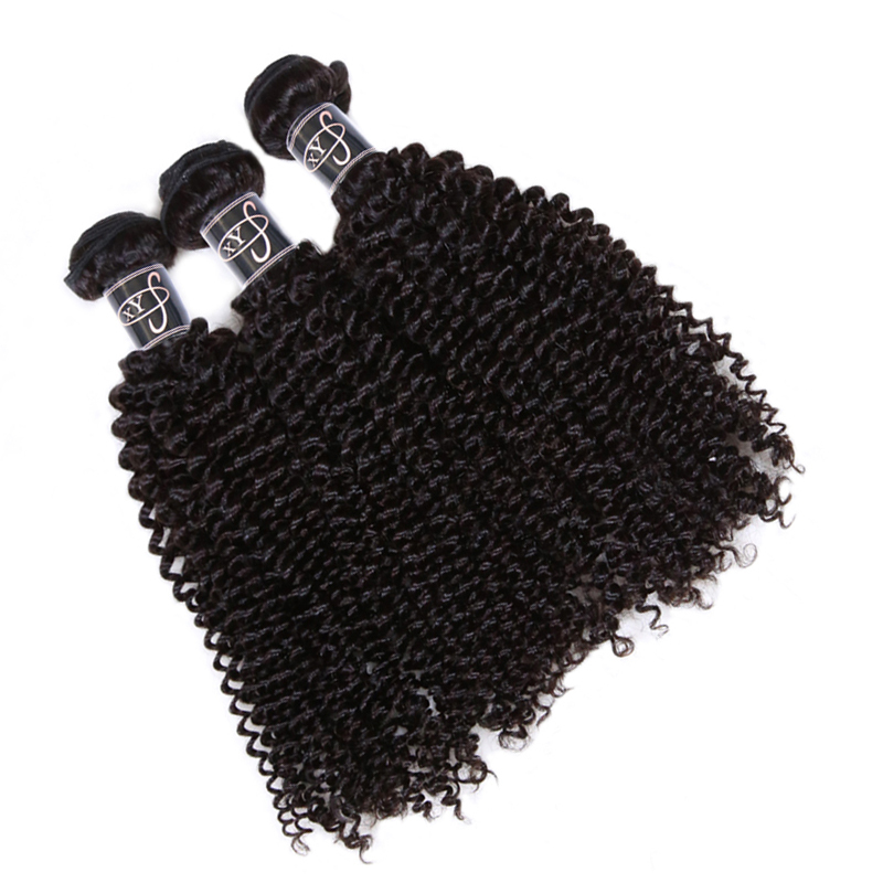 XYS Hair 1/2 Bundles Deal Kinky Curly Human Hair Nature Color