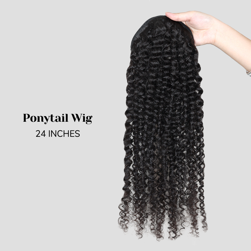 curly ponytail extension human hair