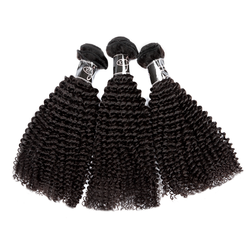 XYS Hair 3/4 Bundles Deals Kinky Curly Hair 100% Unprocessed  Virgin Human Hair
