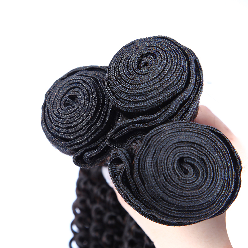 XYS Hair 1/2 Bundles Deal Kinky Curly Human Hair Nature Color