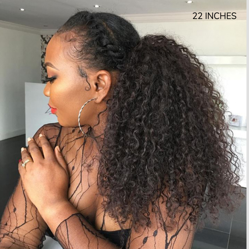 curly hair extensions ponytail​